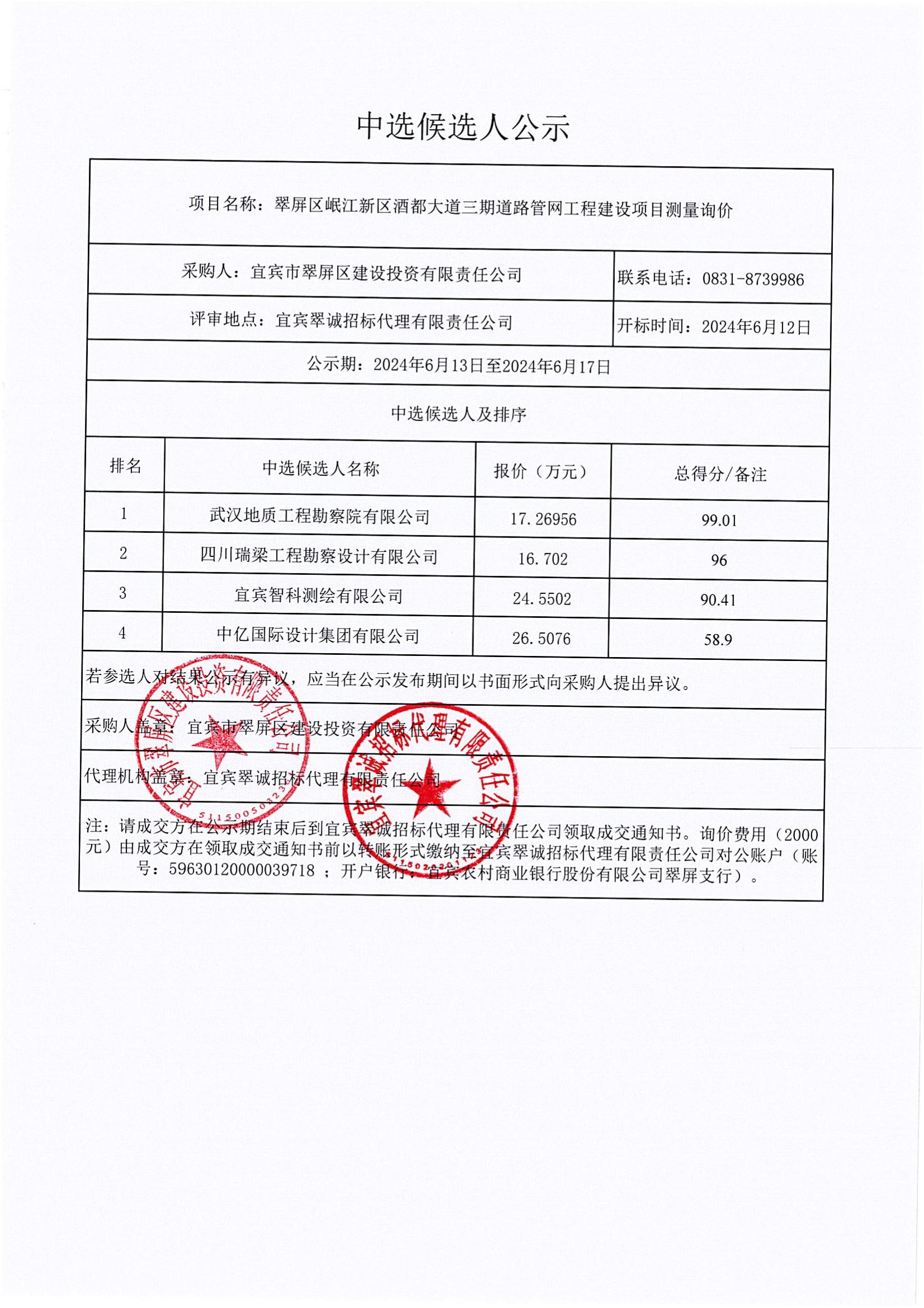 翠屏區岷江新區酒都大道三期道路管網工程建設項目測量詢價結果公示(1)_00.jpg