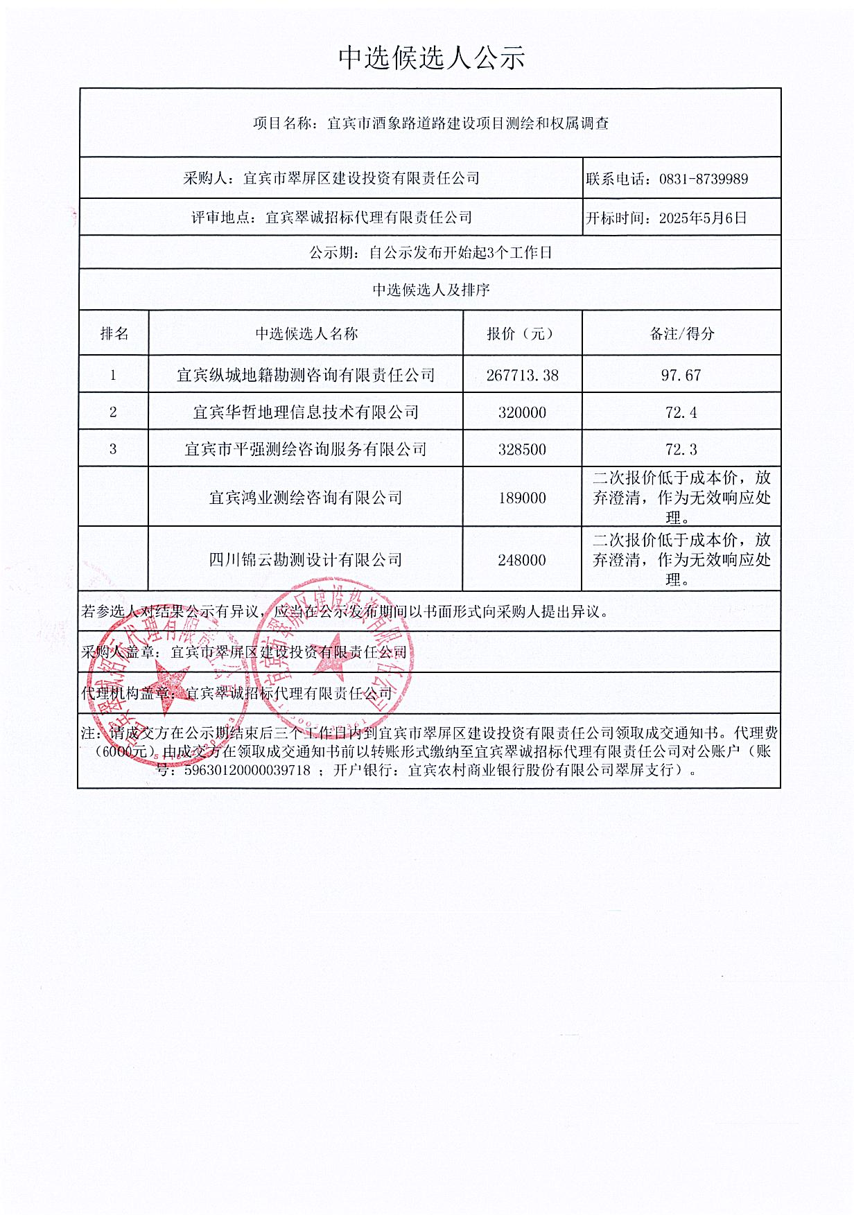 五新-119 宜賓市酒象路道路建設項目測繪和權屬調查中選候選人結果公示.png